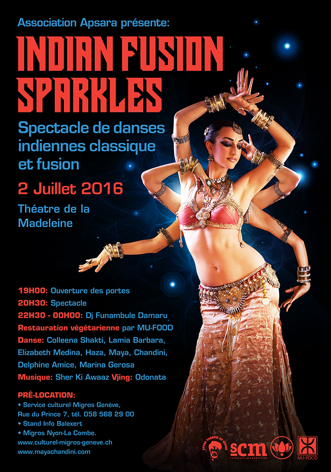 Indian Fusion Sparkles – 2 & 3 juillet 2016 - Association APSARA Genève